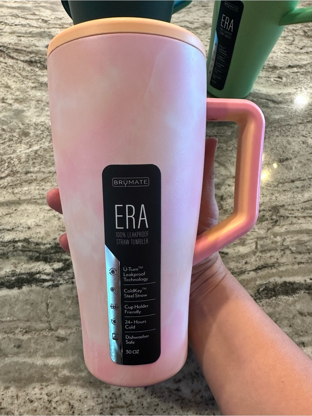 BrüMate ERA 30 oz Pink Travel Tumbler with Handle
